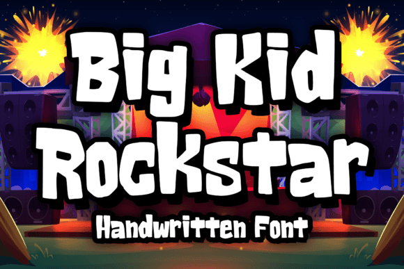 Big Kid Rockstar Typeface for Playful Branding