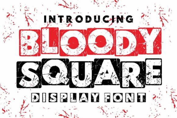 Bloody Square Font for Editorial Design