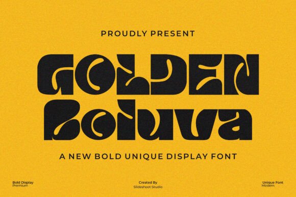 Golden Boluva: A Modern Display Font for Web Design