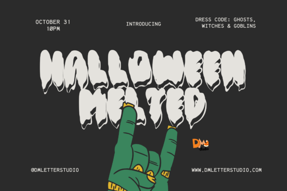 Halloween Melted Font for Spooky Crafts