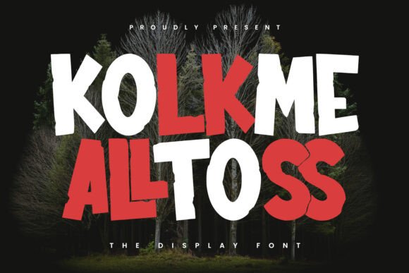Kolkme Alltoss Display Font for Crafters