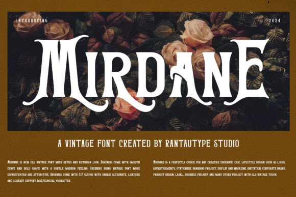 Mirdane Vintage Font for Retro Branding