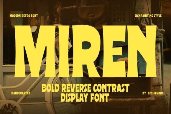 Miren Display Font for Bold Retro Campaigns