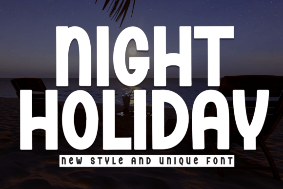 Night Holiday: A Bold Display Font for Modern Branding