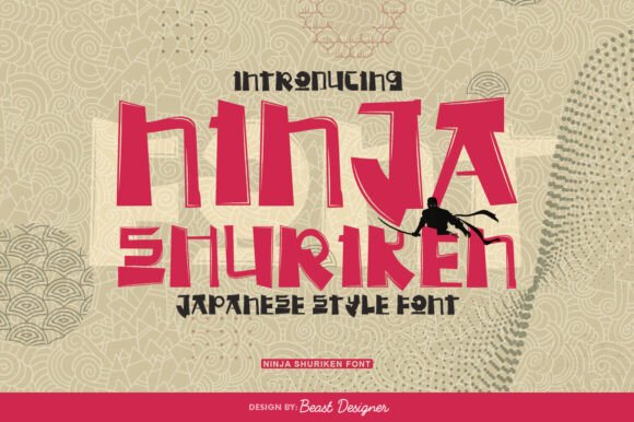 Ninja Shuriken Font for Bold Display Designs