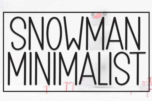 Snowman Minimalist Font for Playful Branding