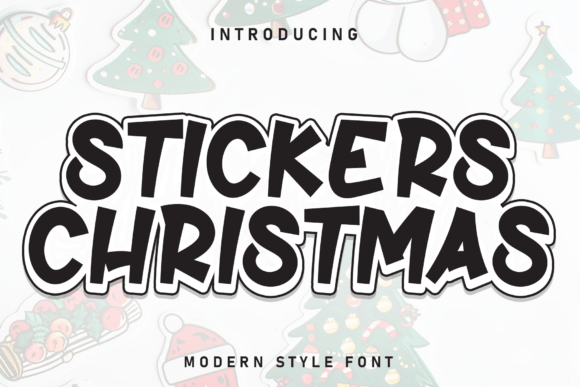 Stickers Christmas Font for Crafters