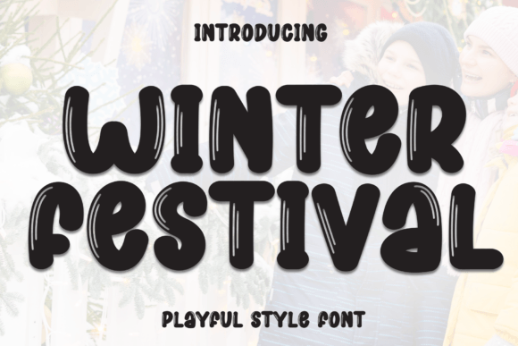 Winter Festival: A Sweet Display Font for Editorial Design