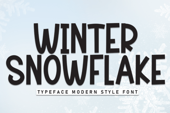 Winter Snowflake Font for Handmade Crafters