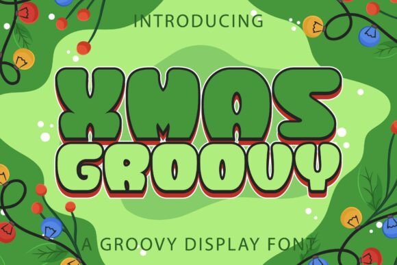 Xmas Groovy Font for Editorial Design