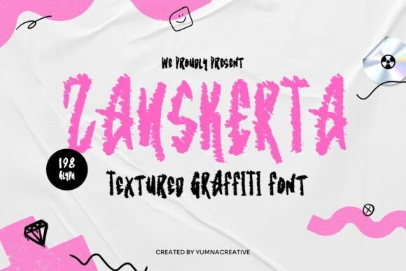 Zanskerta: Bold Graffiti Display Font for Urban Campaigns